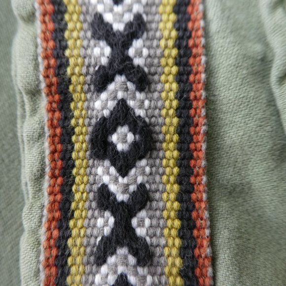 Free People Weekend Wanderer Green Jacket Knit Hood Military Western Tribal XS - Picture 2 of 6